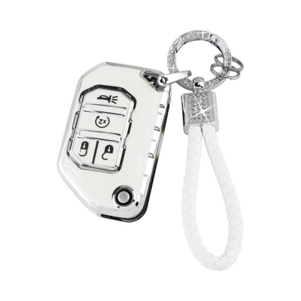 【並行輸入品】PIFOOG TPU キーフォブカバー ホワイトシルバー 1個 (ジープ B用) PI...