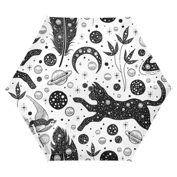 【並行輸入品】ZENWAWA Travel Umbrella (Art Abstract Cat U...