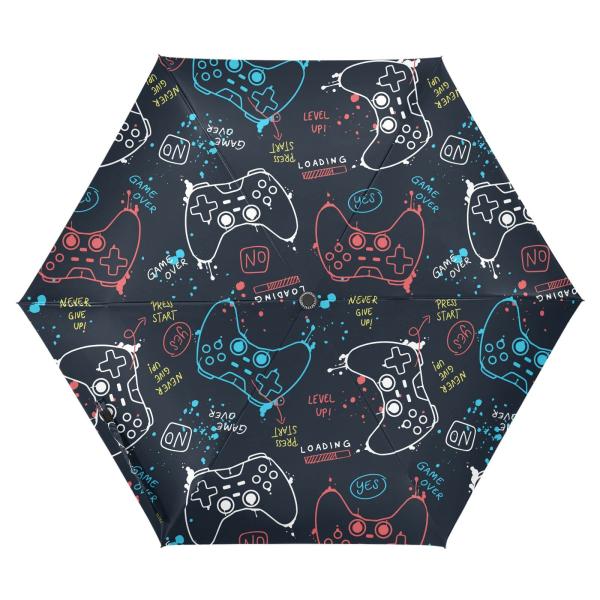 【並行輸入品】ZENWAWA Travel Umbrella (Gaming Doodle) Aut...