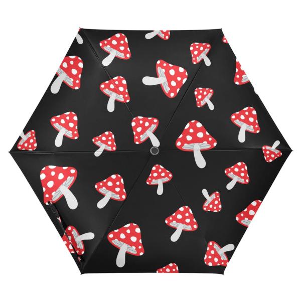 【並行輸入品】ZENWAWA Travel Umbrella (Red Mushroom) Auto...
