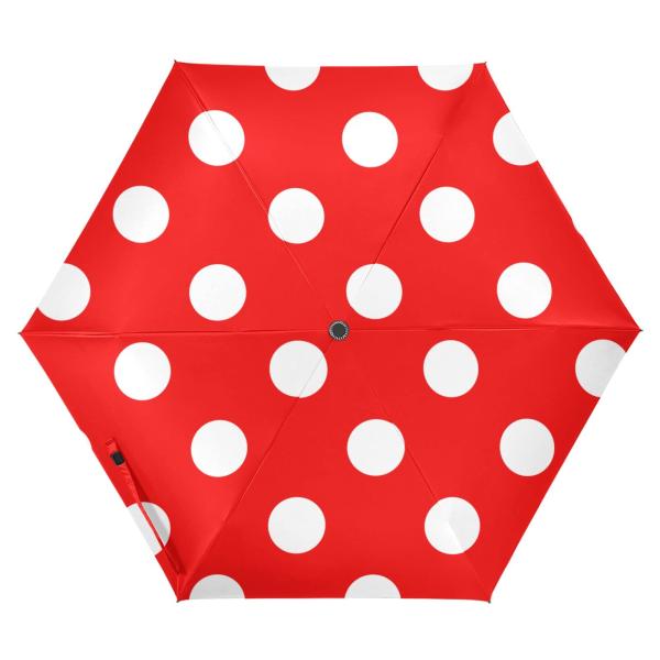 【並行輸入品】ZENWAWA Travel Umbrella (White Spot in Red)...
