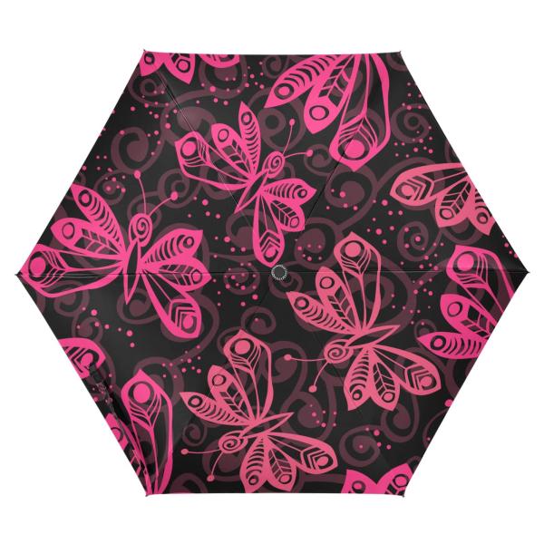 【並行輸入品】ZENWAWA Travel Umbrella (Bright Pink Butter...