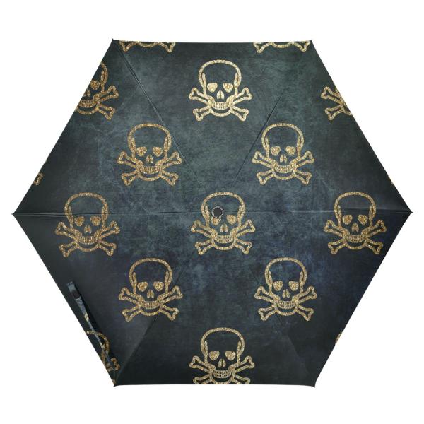 【並行輸入品】ZENWAWA Travel Umbrella (Gold Skull) Auto O...