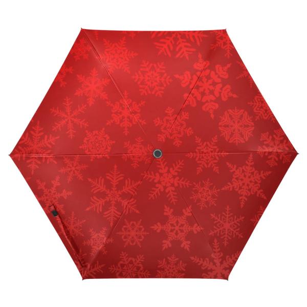 【並行輸入品】ZENWAWA Travel Umbrella (Snowflakes Red) Au...