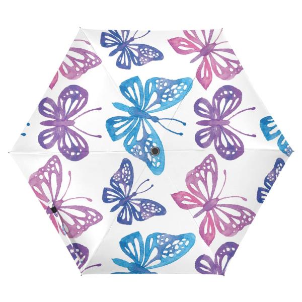 【並行輸入品】ZENWAWA Travel Umbrella (Decorative Butterf...