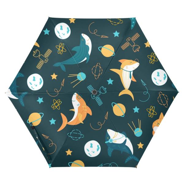 【並行輸入品】ZENWAWA Travel Umbrella (Space Shark) Auto ...