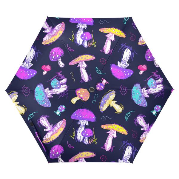 【並行輸入品】ZENWAWA Travel Umbrella (Doodle Vivid Mushr...