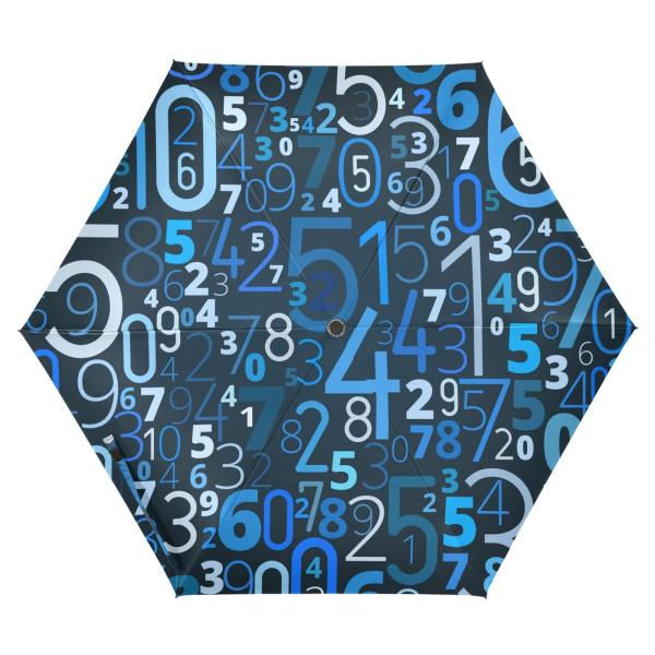 【並行輸入品】ZENWAWA Travel Umbrella (Blue Numbers) Auto...
