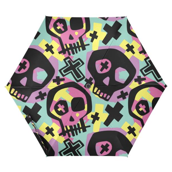 【並行輸入品】ZENWAWA Travel Umbrella (Cartoon Funny Skul...