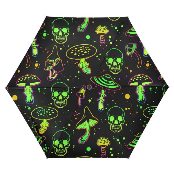 【並行輸入品】ZENWAWA Travel Umbrella (Green Skull Mushro...