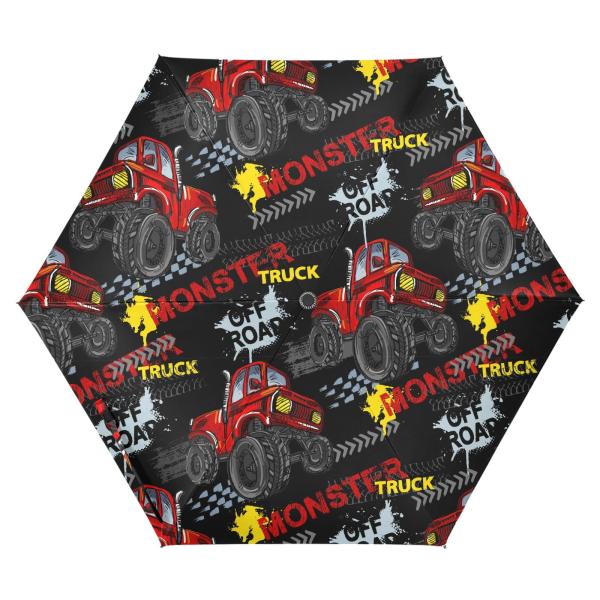 【並行輸入品】ZENWAWA Travel Umbrella (Red Monster Cars) ...