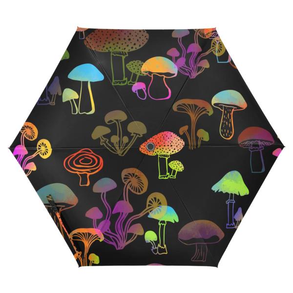 【並行輸入品】ZENWAWA Travel Umbrella (Colorful Mushroom ...
