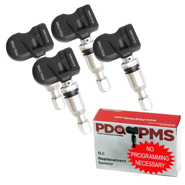 【並行輸入品】PDQ TPMS 315MHZ タイヤ圧力センサー 4個パック メタルステム Chev...
