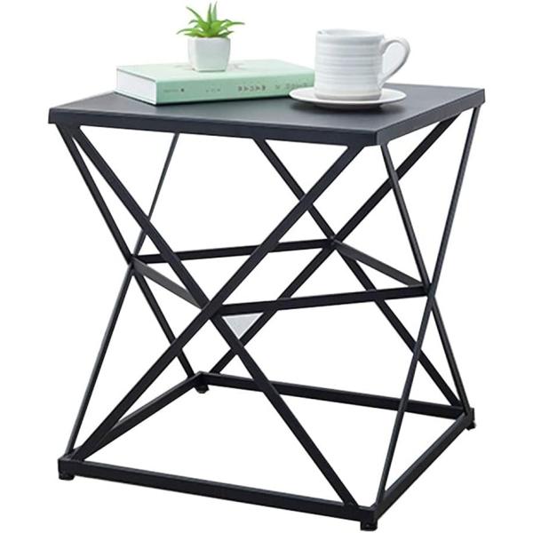 LUKEO Tray Metal End Table Sofa Table Small Round ...