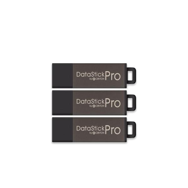 Centon DataStick Pro USB 2.0 フラッシュドライブ 4GB x 3 グレー...