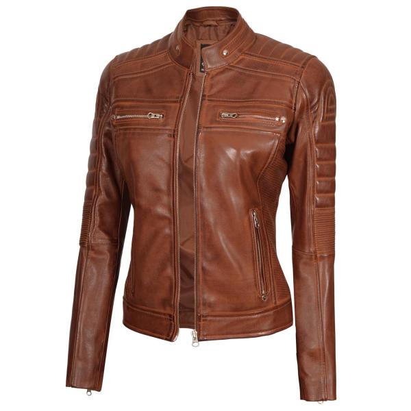 【並行輸入品】Decrum Brown Leather Jackets   Leather Jack...