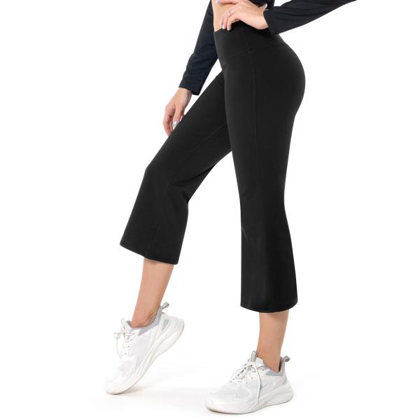 Promover Capri Pants for Women High Waist Flare Yo...