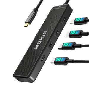 【並行輸入品】10Gbps 4ポート USB Cハブ ノートパソコン用 USB C USB Cハブ USB Cスプリッター USB Cマルチ