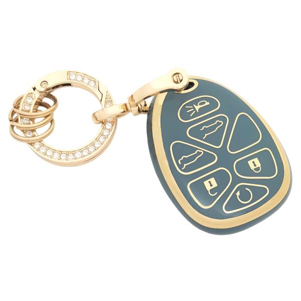 【並行輸入品】キーフォブカバー シボレー/GMC用 キーチェーン付き 6ボタン ソフト TPU カー...