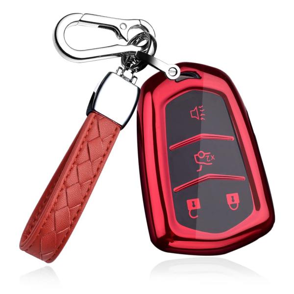 【並行輸入品】HIBEYO TPU Key Fob Cover Protector for Cadi...