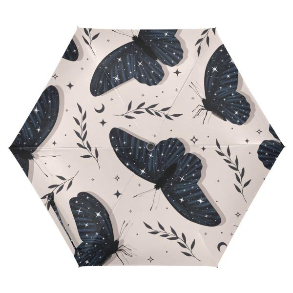【並行輸入品】ZENWAWA Travel Umbrella Graphic (Boho Black...