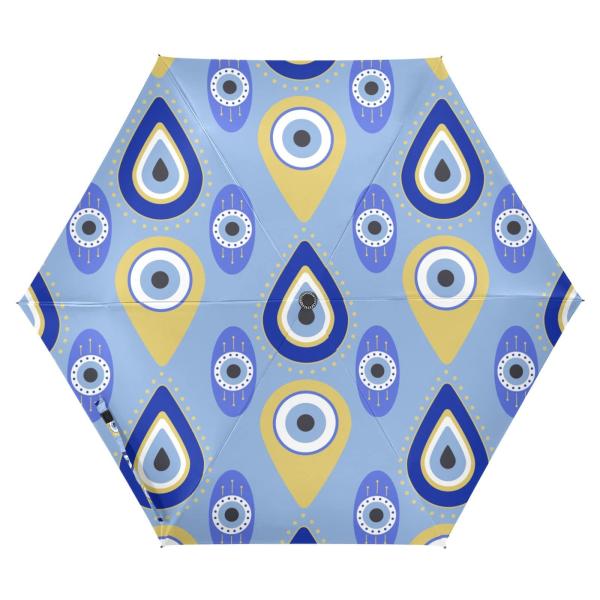 【並行輸入品】ZENWAWA Evil Eye Drop Travel Umbrella Auto ...