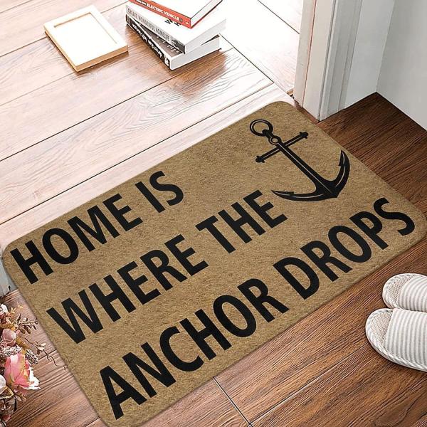 Doormat Indoor Entrance Home is Where The Anchor D...