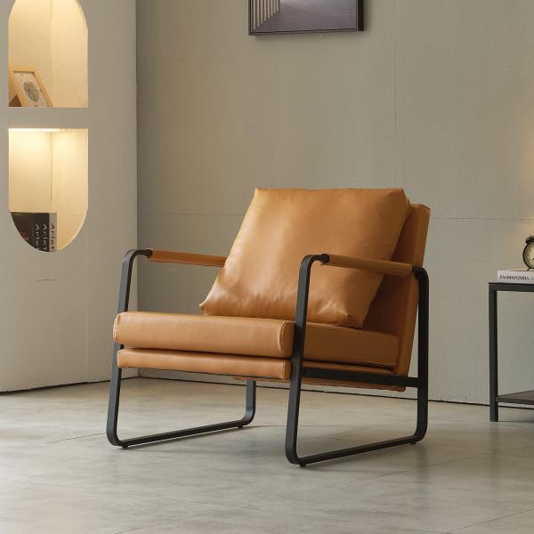 【並行輸入品】jiexi 24.8in Modern PU Leather Lounge Chair...