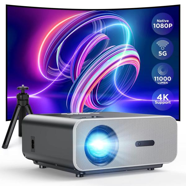 Projector with 5G WiFi and Bluetooth, VACASSO Nati...