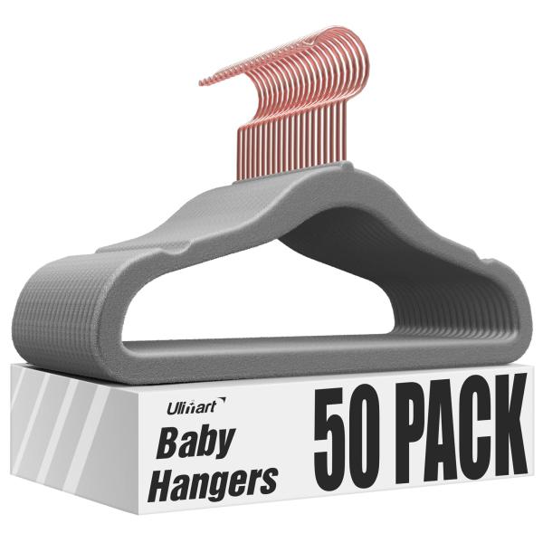 【並行輸入品】Ulimart Baby Hangers Velvet(11.4 Inch 50 pc...