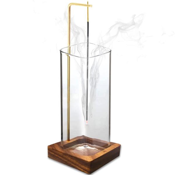 Glass Anti Ash Catcher Incense Holder Tray, Unique...