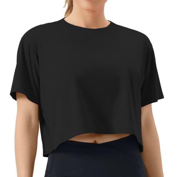 【並行輸入品】THE GYM PEOPLE Women's Workout Crop Top T S...
