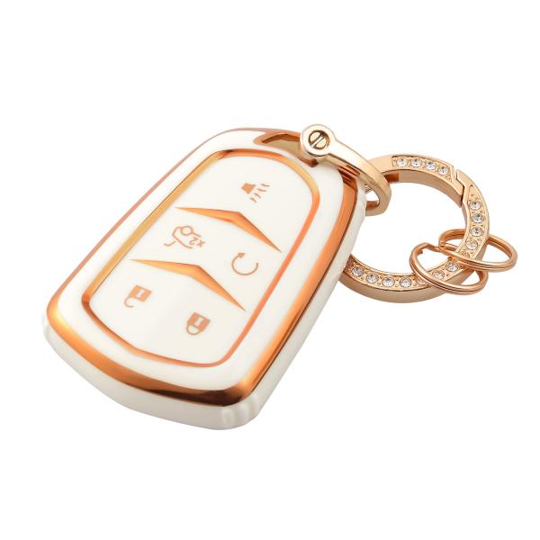 【並行輸入品】OFFCURVE for Cadillac Key Fob Cover, Premiu...