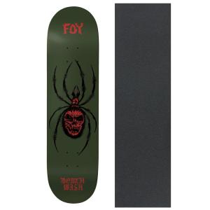 【並行輸入品】Deathwish スケートボードデッキ フォイ Arachnophobia 8インチ x 31.5インチ グリップ付き Deat