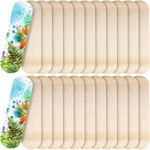 【並行輸入品】Meooeck 24 Pack Blank Skateboard Decks 7.9 x 28 Inch Maple 7 Ply
