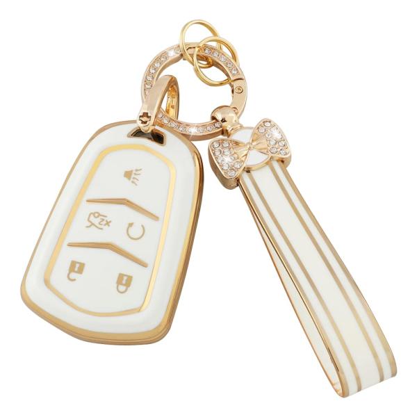 【並行輸入品】YFRAUTO for Cadillac Key Fob Cover Premium ...