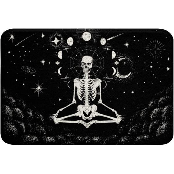 【並行輸入品】Skull Bath Mat,Gothic Skeleton Non Slip Abs...