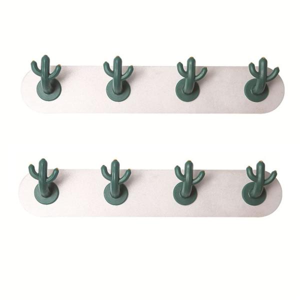 【並行輸入品】2列 サボテン 壁フック 多機能キーフック 洋服ハンガー 壁の装飾用 2 Rows C...