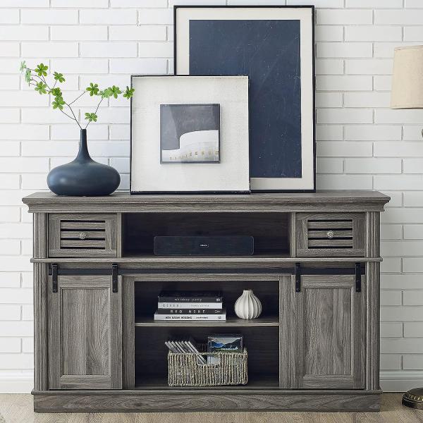 VAWEP Farmhouse TV Stand Entertainment Center for ...