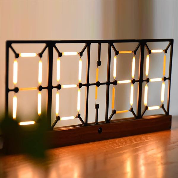 【並行輸入品】FORVE RGB イミテートグローチューブクロック クリエイティブなデジタル時計 L...