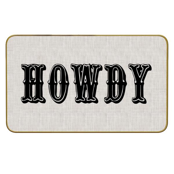 Preppy Howdy Doormat Door Mat for Home Entrance, P...