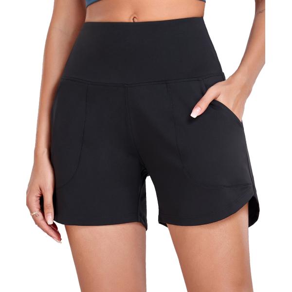 【並行輸入品】Oalka Women's High Waisted Shorts Yoga Work...