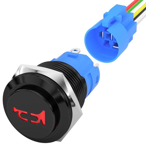 【並行輸入品】DaierTek Horn Switch 12V 16MM Marine Horn S...