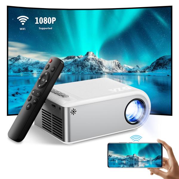 WiFi Mini Projector for iPhone, DZA Outdoor Portab...