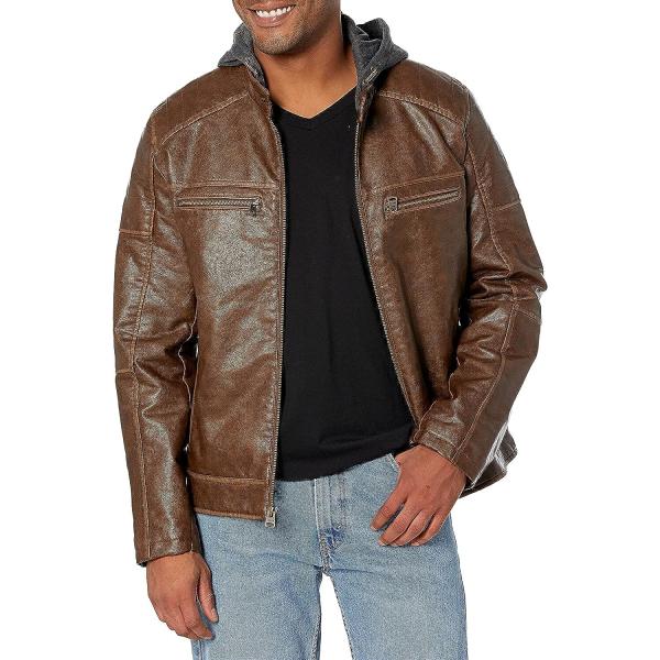【並行輸入品】US U&amp;S CRAFTS LLC mens cafe racer jacket-me...