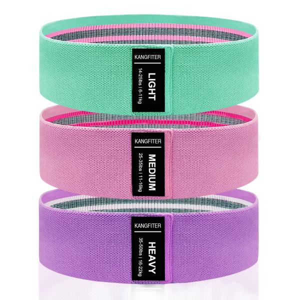 【並行輸入品】KANGFITER ファブリック レジスタンスバンド ワークアウト用 3段階 ノンスリ...