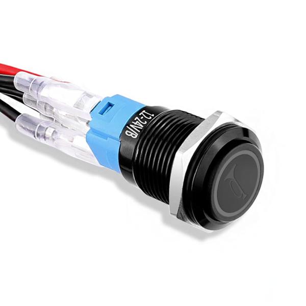 【並行輸入品】16mm Momentary Push Button Switch with Blue...