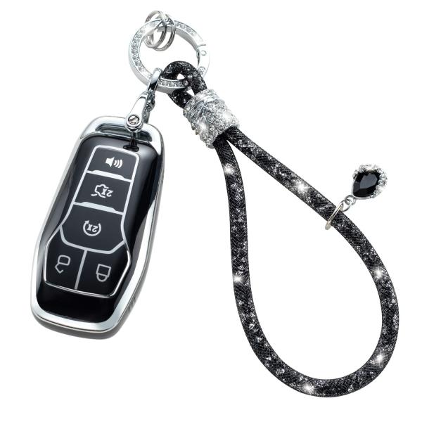 【並行輸入品】COXTOBRH for Ford Key Fob Cover with Crysta...
