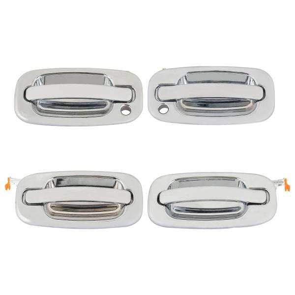 【並行輸入品】Deal フロント+リアドライバー+助手席側クローム外装ドアハンドル交換キット 4個セ...