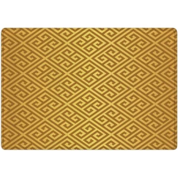 【並行輸入品】Bathroom Rugs Gold Bath Mats Gold Greek Key...